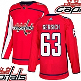 Capitals #63 Gersich Red With Special Glittery Logo Adidas Jersey,baseball caps,new era cap wholesale,wholesale hats